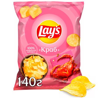 Чипсы Лейз Краб 140г 19Х
