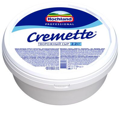 Сыр творожный Hochland Cremette, ведро 2,2кг