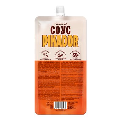 Соус томатный PIKADOR Аджика Дой-пак, 200г