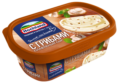 Сыр плавленый Hochland с грибами, ванночка, 200г