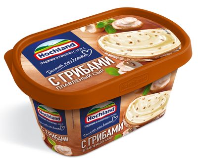 Сыр плавленый Hochland с грибами, ванночка, 400г