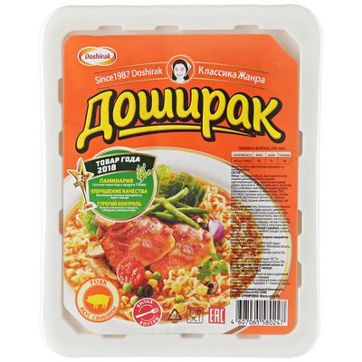 ТОП 100 Лапша Доширак со вкусом свинины 90г*24 ТОП 100 Лапша Доширак со вкусом свинины 90г*24
