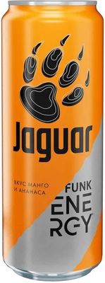 Напиток энергетический Jaguar Funk Energy, манго-ананас, газированный, 0,45л