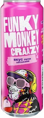 Фанки Манки Крейзи вкус Личи-Питахайя б/а ж/б 0,45*12