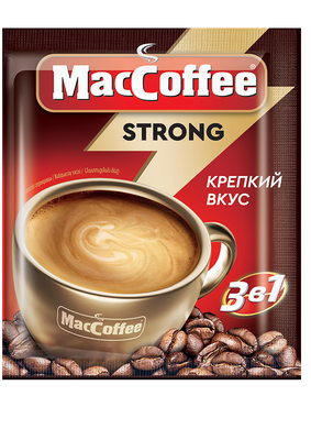 Коф.напиток MacCoffee Стронг 3 в 1 раствор, м/у 18г*50шт*10 лента