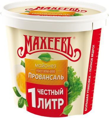 Майонез Махеевъ Провансаль 50,5% 960г.*12 ведро
