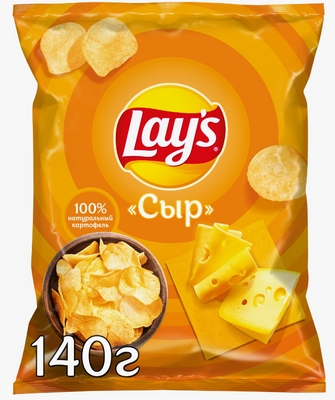 ТОП 100 Чипсы Lays сыр 140г