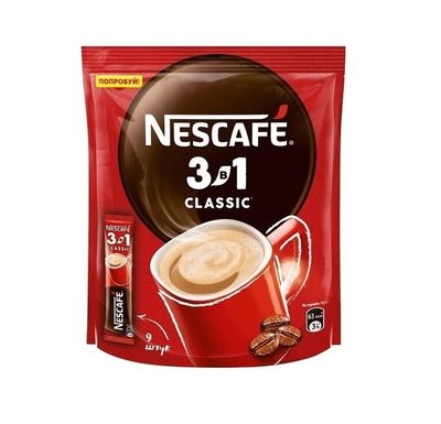 ТОП 100 Кофе NESCAFE 3 в 1 Классик раст. МП 15(9*14.5г)