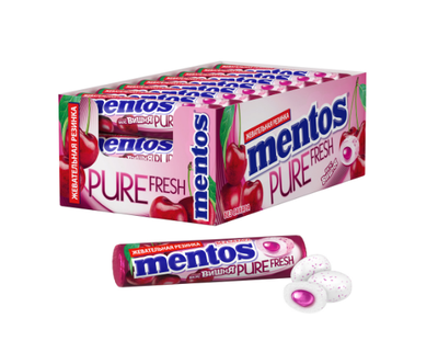 Жевательная резинка Mentos Pure Roll Fresh Вишня, 15,5г