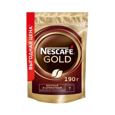 Кофе NESCAFE GOLD нат.раст.субл/жар.мол. пакет 8*190г