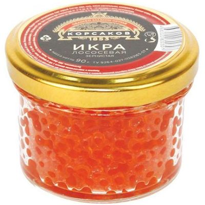 Икра лососевая Корсаков 1853 горбуша ст/б 90 гр (6шт)