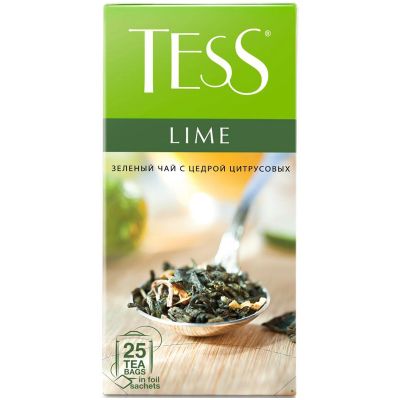 ТОП 100 Чай TESS Лайм зелёный 25п*1,5г