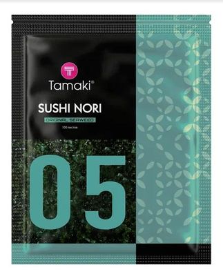 Водоросли нори Tamaki № 5 морские сушеные прессованные, 100л