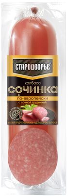 Колбаса в/к Стародворье Сочинка срез по-европейски с сочной грудинкой 0,3 кг