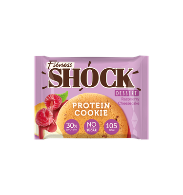 Кондитерское изделие FitnesShock DESSERT Печенье Малиновый чизкейк неглазированное 35 гр.