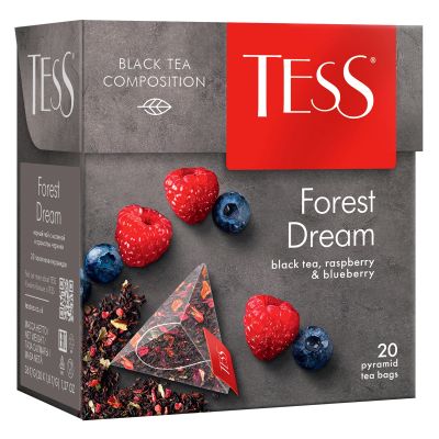 ТОП 100 Чай TESS Форест Дрим черн.с доб. 12*(20 пир.*1,8г)