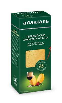 Сыр твердый Аланталь №95 45%, брусок 190г шт