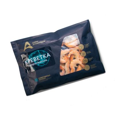 Креветка Дары Атлантиды королевская 50/70 н\р в\м 0,5 кг 16 шт