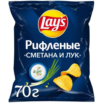 ТОП 100 Чипсы Lays картоф. сметаны и лука 70г ТОП 100 Чипсы Lays картоф. сметаны и лука 70г