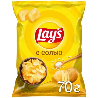 ТОП 100 Чипсы Lays картоф. с солью 70г