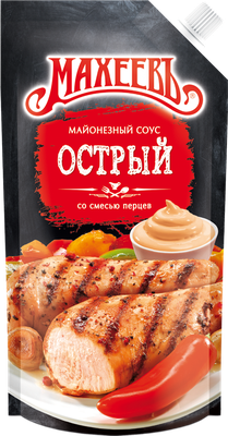 Майонезный соус Махеевъ Острый, Пакет ДПДЗ 200гр*20шт