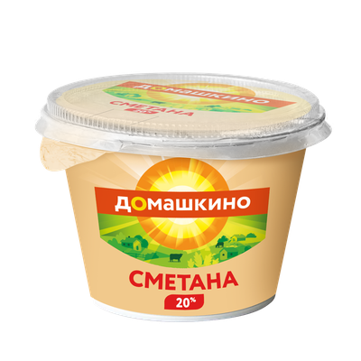 Сметана Село Домашкино 20% 170г стакан