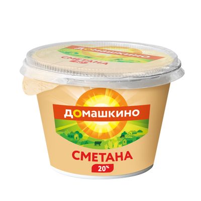 Сметана Село Домашкино 20% 170г стакан