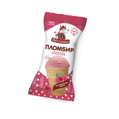 Мороженое ПЕСТРАВКА стакан малина 24*100г (С29)