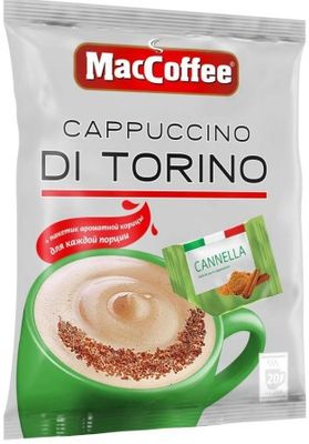 Напиток кофейный MacCoffee Cappuccino di Torino с корицей, 20х25,5 г