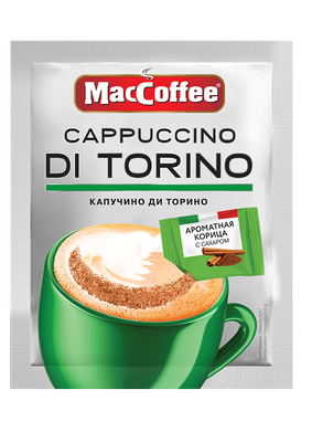 Напиток кофейный MacCoffee Cappuccino di Torino с корицей, 20х25,5 г