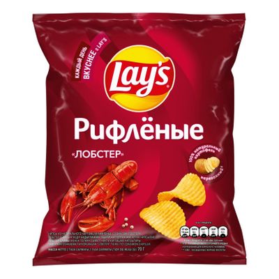 ТОП 100 Чипсы Lays картоф. лобстер 70г