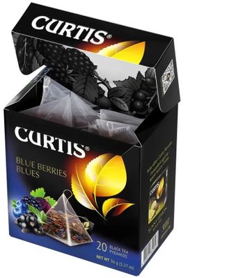 ТОП 100 Чай CURTIS Blue Berries Blues черный ароматизир.12*(20пир*1,8г)
