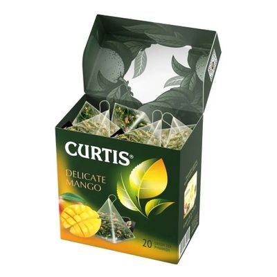 ТОП 100 Чай CURTIS Delicate Mango зеленый ароматизир.12* (20пир*1,8г)