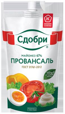 Майонез Сдобри Провансаль 67% 350г*24 Майонез Сдобри Провансаль 67% 350г*24