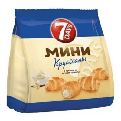 Круассаны мини 7DAYS с кремом Ваниль 176г