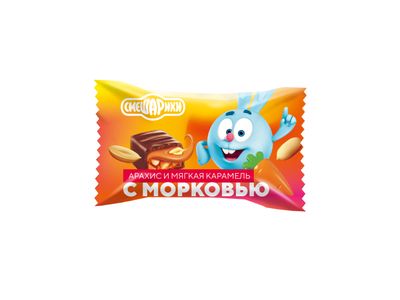 Конфеты Смешарики арахис и мягкая карамель с морковью, фас. 1,0кг