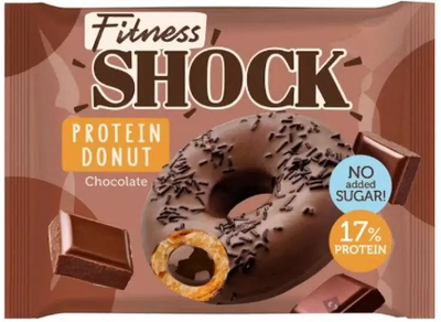 Кондитерское изделие FitnesSHOCK Донат с шоколадной начинкой 70 г