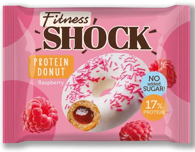 Кондитерское изделие FitnesSHOCK Донат с малиновой начинкой 70 г
