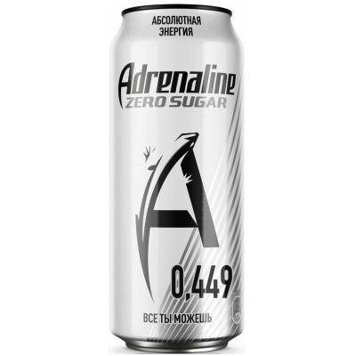 ТОП 100 Энергетический напиток ADRENAL RUSH ZERO SUGAR б/ал.ж/б 12*0,449 л