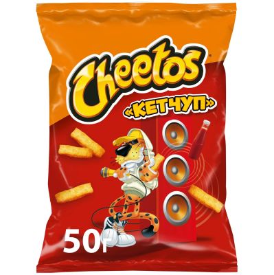 ТОП 100 Кукурузные палочки CHEETOS вкус КЕТЧУП 24*50г