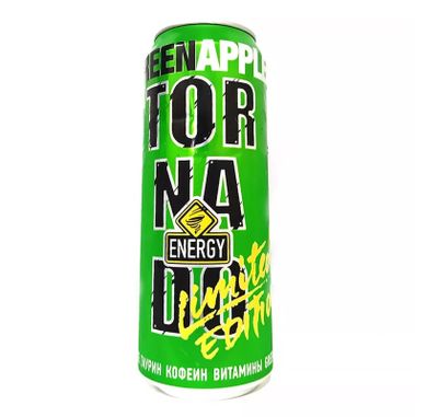 ТОП 100 Энергетический напиток Tornado Green Apple ж/б 0,450 л