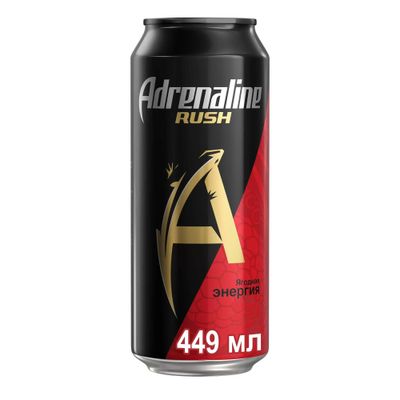 ТОП 100 Энергетический напиток ADRENAL RUSH RED 0,449 л
