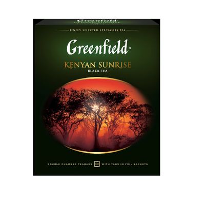 ТОП 100 Чай ГРИНФИЛД Кениан Санрайз черн. пак.9*(100п*2г)