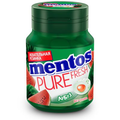 Жевательная резинка Mentos Pure Fresh Арбуз, банка, 54гр