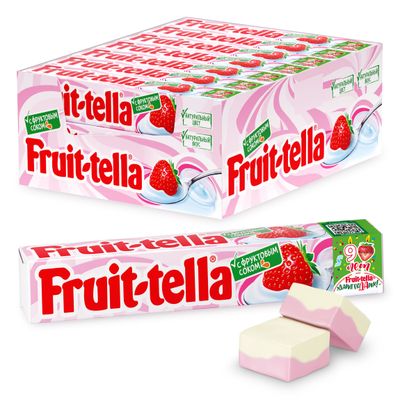 Конфеты жевательные Fruittella Клубничный Йогурт,  41г