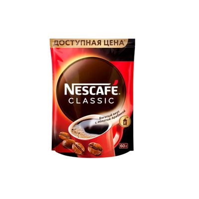 ТОП 100 Кофе NESCAFE СLASSIC раст. пакет 60г*12