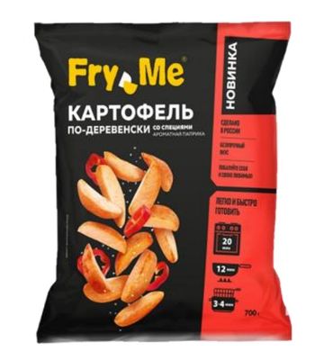 Картофельные дольки Fry Me по-деревенски со специями «Ароматная паприка» RW19 пакет 700гр