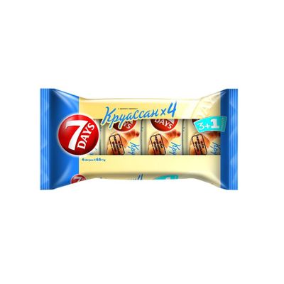Круассан 7DAYS с кремом ваниль 3+1 (65 гр х 4 шт)