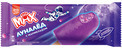Мороженое ЮЛ фр.лёд MAX ВКУС ЗЕМЛЯНИКИ С МАРМЕЛАДОМ БАБЛ-ГАМ 30*55г