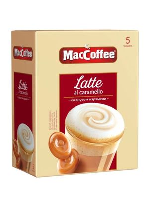 MACCOFEE LATTE Напиток кофейный растворимый со вкусом карамели 20г*20*20